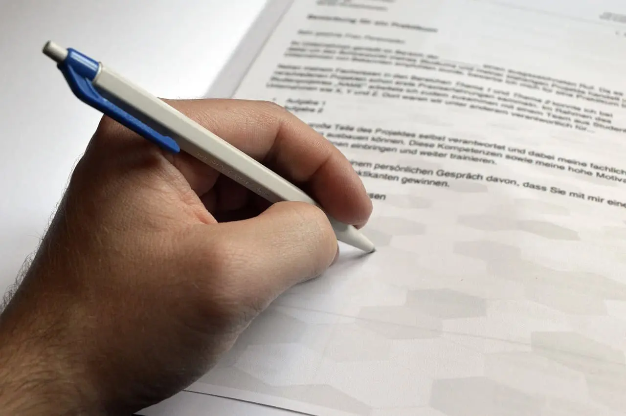 Illustration of application letter