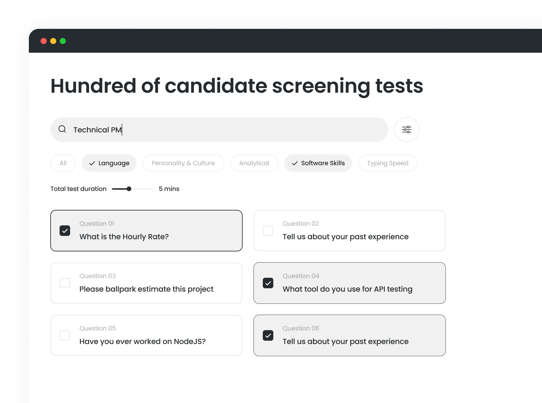 screening tests software